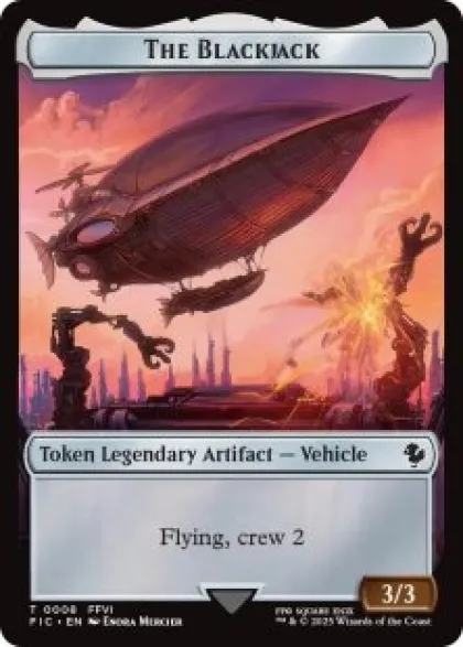 The Blackjack token (surge foil) (3/3) - Final Fantasy Commander