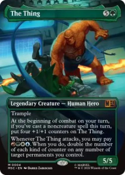 The Thing (#4) (foil) (borderless) - Marvel Super Heroes Commander