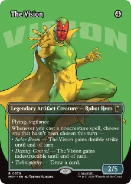 The Vision (foil) (borderless) - Marvel Super Heroes Varianten