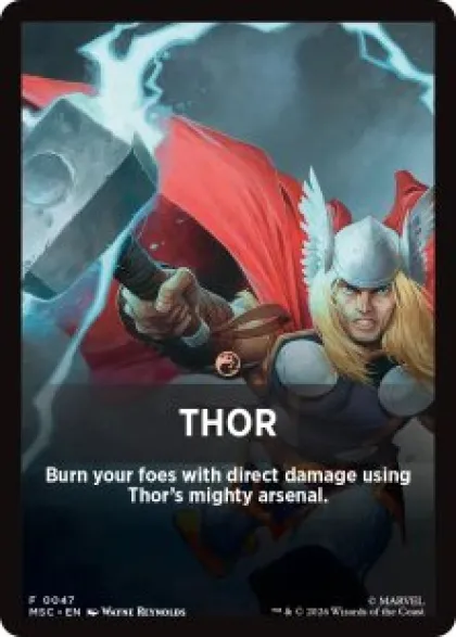 Thor front card - Marvel Super Heroes Commander