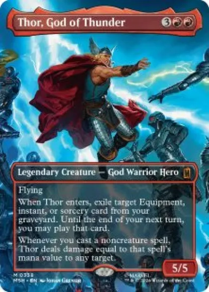 Thor, God of Thunder (#338) (foil) (borderless) - Marvel Super Heroes Varianten