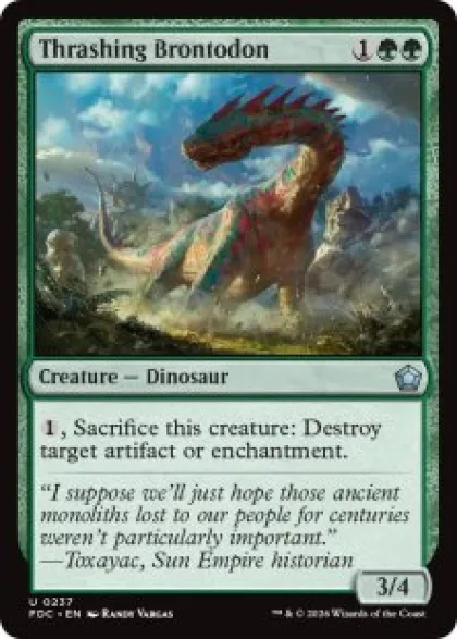 Thrashing Brontodon - Foundations Commander Decks
