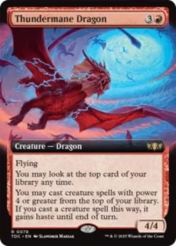 Thundermane Dragon (extended art) - Tarkir: Dragonstorm Commander Varianten