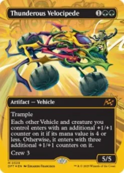 Thunderous Velocipede (#529) (first-place foil) (borderless) - Aetherdrift First-Place Box Toppers