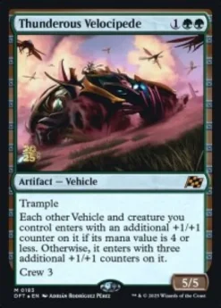 Thunderous Velocipede (foil) - Aetherdrift Prerelease Promo's