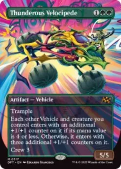 Thunderous Velocipede (#317) (foil) (borderless) - Aetherdrift Varianten