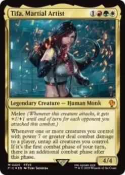 Tifa, Martial Artist (#225) (surge foil) - Final Fantasy Commander