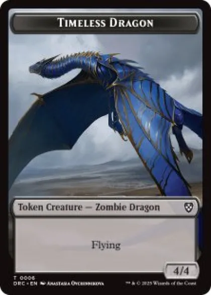 Timeless Dragon token (4/4) - Aetherdrift Commander