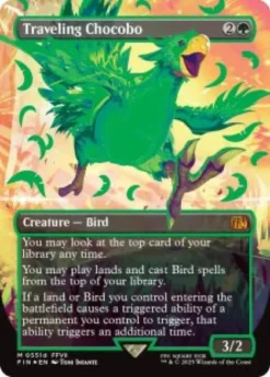 Traveling Chocobo (#551d) (Neon Ink Green) (foil) (borderless) - Final Fantasy Varianten
