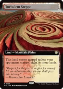 Turbulent Steppe (extended art) - Secrets of Strixhaven Commander Varianten