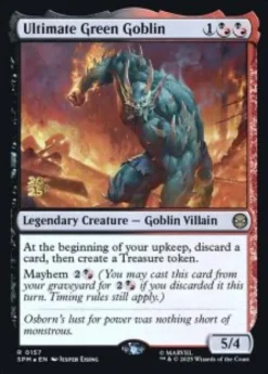Ultimate Green Goblin (foil) - Marvel's Spider-Man Prerelease Promo's
