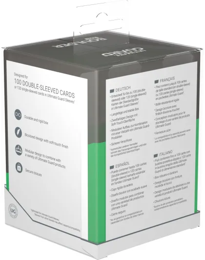 Ultimate Guard Boulder Deck Case 100+ SYNERGY Black/Green