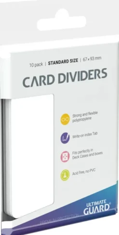 Ultimate Guard Card Dividers: White (10 stuks)
