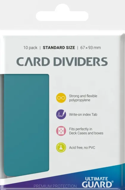 Ultimate Guard Card Dividers: Petrol Blue (10 stuks)