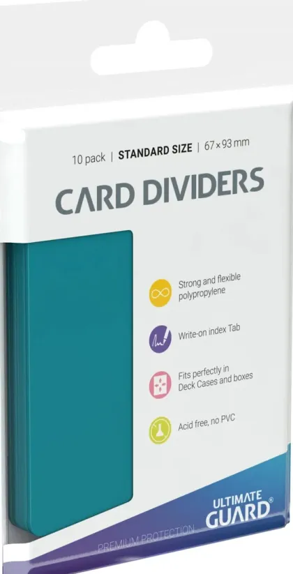 Ultimate Guard Card Dividers: Petrol Blue (10 stuks)