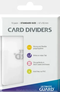 Ultimate Guard Card Dividers: Transparent (10 stuks)