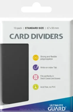 Ultimate Guard Card Dividers: Black (10 stuks)