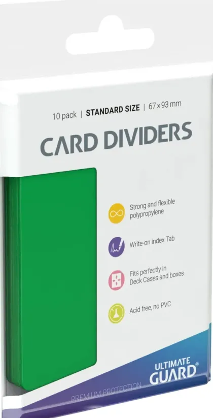 Ultimate Guard Card Dividers: Green (10 stuks)