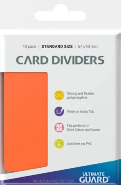 Ultimate Guard Card Dividers: Orange (10 stuks)