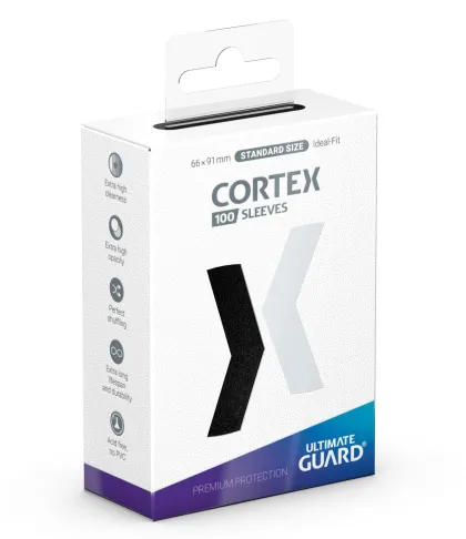 Ultimate Guard Cortex Sleeves: Black (100 stuks)