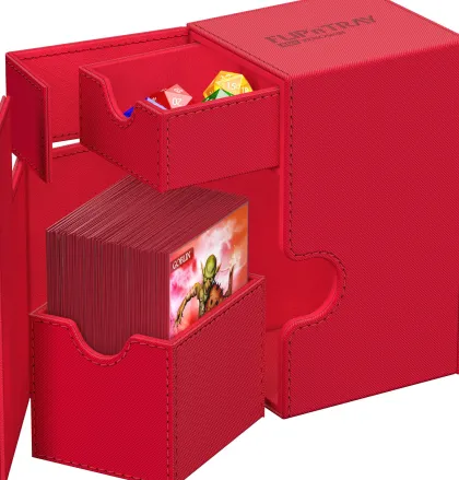 Ultimate Guard Flip'n'Tray Deck Case 80+ XenoSkin Monocolor Red