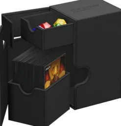 Ultimate Guard Flip'n'Tray Deck Case 80+ XenoSkin Monocolor Black