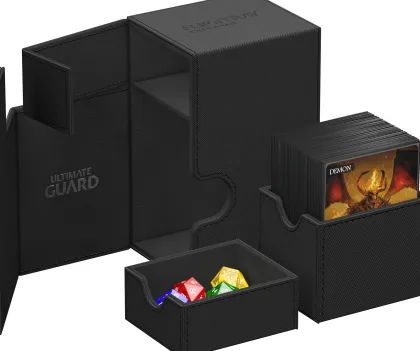 Ultimate Guard Flip'n'Tray Deck Case 80+ XenoSkin Monocolor Black