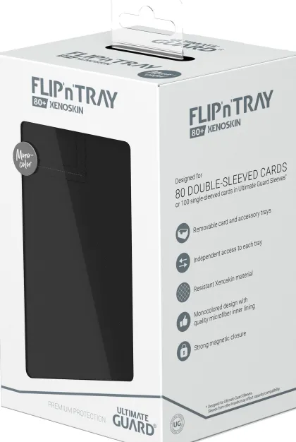 Ultimate Guard Flip'n'Tray Deck Case 80+ XenoSkin Monocolor Black
