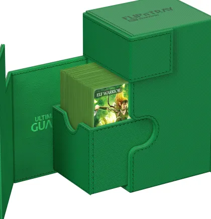 Ultimate Guard Flip'n'Tray Deck Case 80+ XenoSkin Monocolor Green