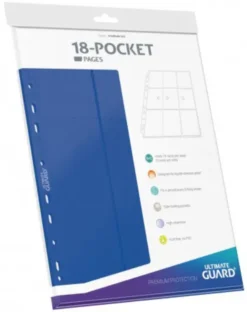 Ultimate Guard - 18 Pocket Pages Side Loading: Blue (10 stuks)