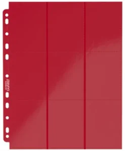 Ultimate Guard - 18 Pocket Pages Side Loading: Red (10 stuks)