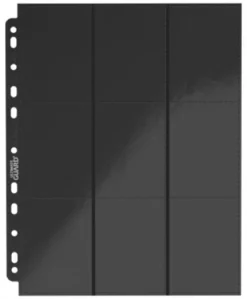 Ultimate Guard - 18 Pocket Pages Side Loading: Black (10 stuks)
