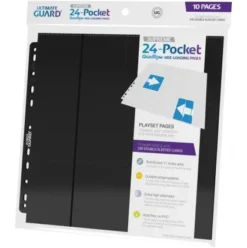Ultimate Guard - 24-Pocket QuadRow Pages Side Loading: Black (10 stuks)