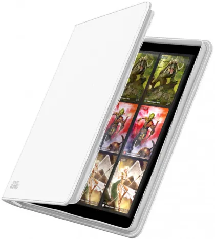 Ultimate Guard - QuadRow Zipfolio 480 24-Pocket XenoSkin: White