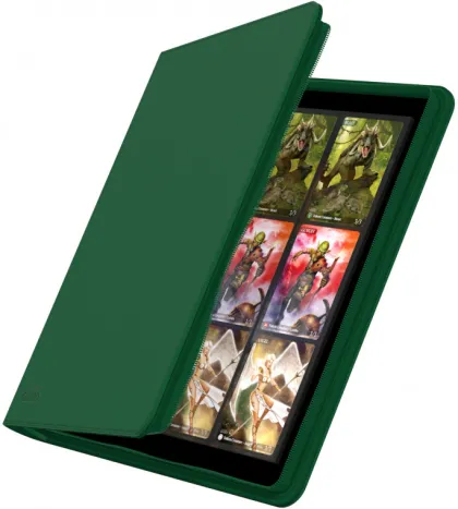 Ultimate Guard - QuadRow Zipfolio 480 24-Pocket XenoSkin: Green