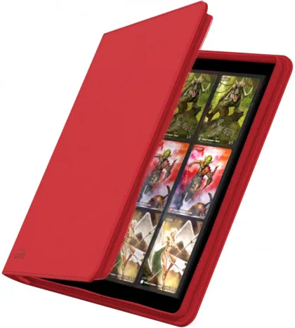 Ultimate Guard - QuadRow Zipfolio 480 24-Pocket XenoSkin: Red
