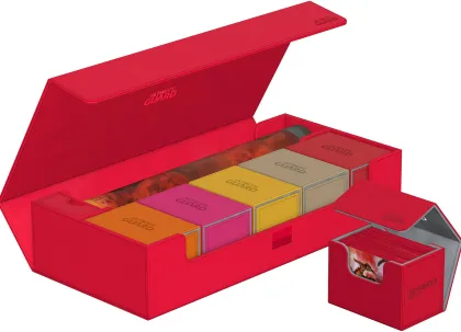 Ultimate Guard SuperHive Flip Case 550+ Monocolor Red