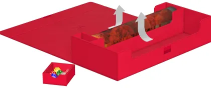 Ultimate Guard SuperHive Flip Case 550+ Monocolor Red