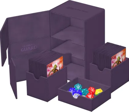 Ultimate Guard Twin Flip'n'Tray Deck Case 160+ XenoSkin Monocolor Purple