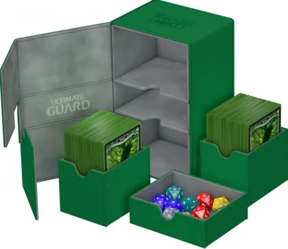 Ultimate Guard Twin Flip'n'Tray Deck Case 160+ XenoSkin Green