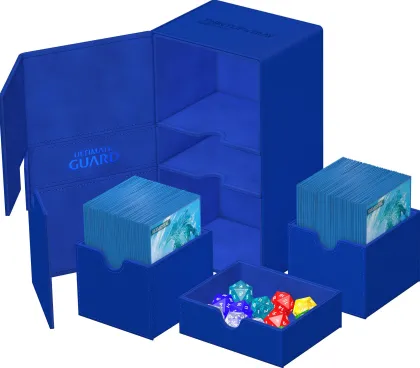 Ultimate Guard Twin Flip'n'Tray Deck Case 200+ XenoSkin Monocolor Blue