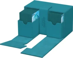 Ultimate Guard Twin Flip'n'Tray Deck Case 160+ XenoSkin Monocolor Petrol