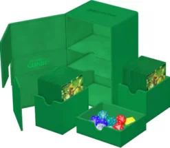Ultimate Guard Twin Flip'n'Tray Deck Case 160+ XenoSkin Monocolor Green