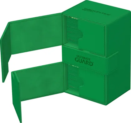 Ultimate Guard Twin Flip'n'Tray Deck Case 160+ XenoSkin Monocolor Green