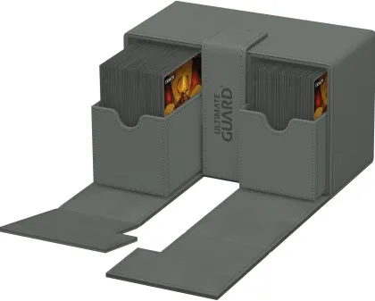 Ultimate Guard Twin Flip'n'Tray Deck Case 160+ XenoSkin Monocolor Grey