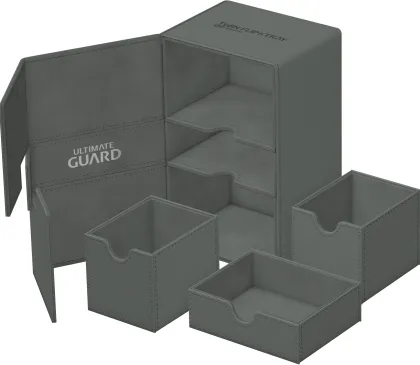 Ultimate Guard Twin Flip'n'Tray Deck Case 160+ XenoSkin Monocolor Grey