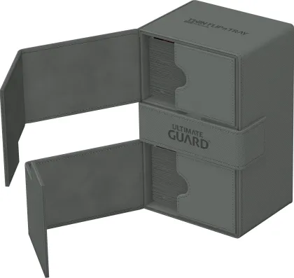 Ultimate Guard Twin Flip'n'Tray Deck Case 160+ XenoSkin Monocolor Grey