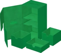 Ultimate Guard Twin Flip'n'Tray Deck Case 200+ XenoSkin Monocolor Green