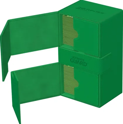 Ultimate Guard Twin Flip'n'Tray Deck Case 200+ XenoSkin Monocolor Green