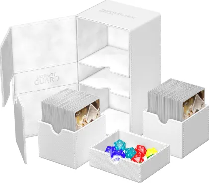 Ultimate Guard Twin Flip'n'Tray Deck Case 200+ XenoSkin Monocolor White